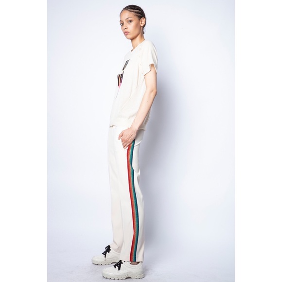 Zadig Voltaire Poème Crêpe Satin Pants Size EU38 USM New w/Tag